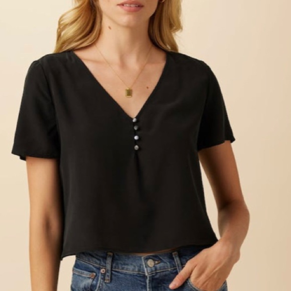 Amour vert back silk Willa top